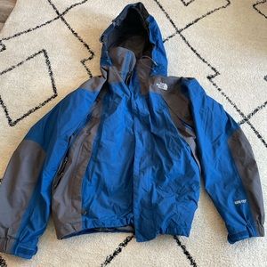 The North Face Men Gore-Tex Hooded Jacket Size XL Blue Grey